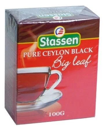 Stassen OPA Цейлонский крупнолистовой чёрный чай байховый, картонная упаковка 100 г