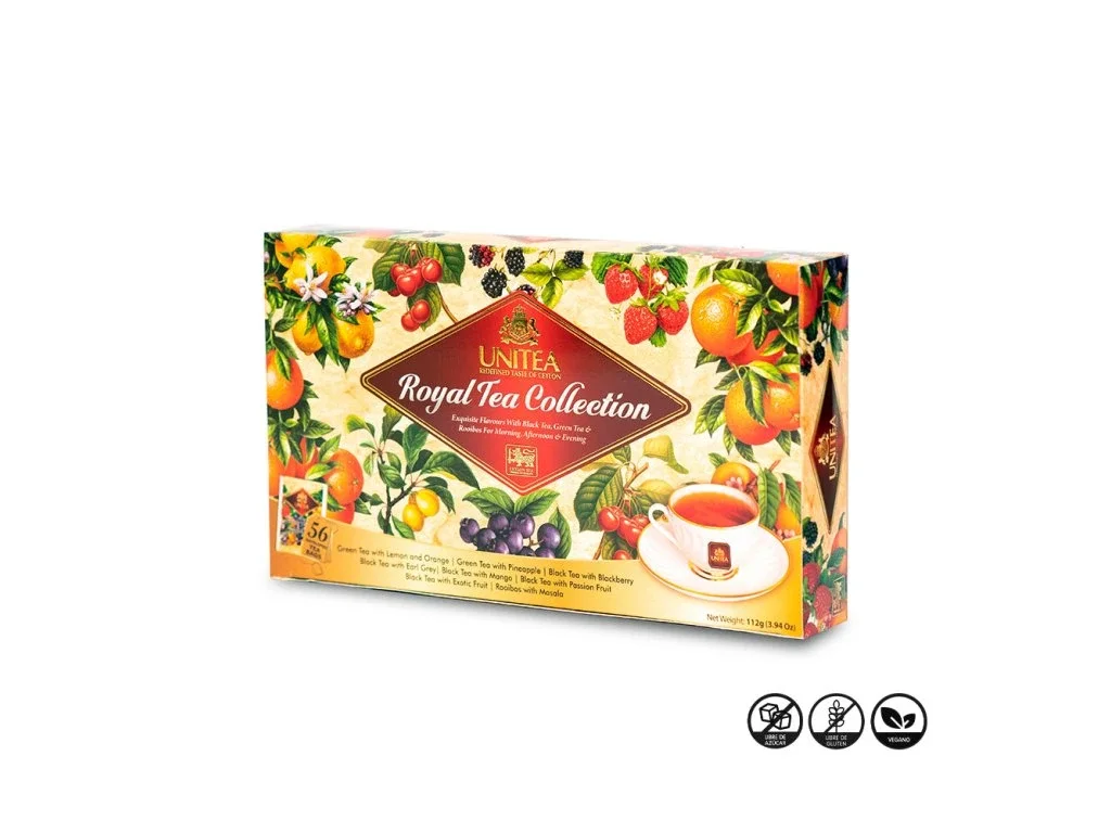 UNITEA Королевская коллекция чая, 56 x 2 г x 8, чай в пакетиках