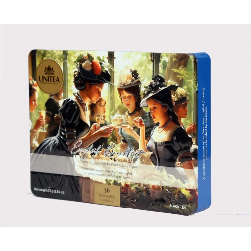 Чёрный Чай Unitea ENGLISH BREAKFAST 36 пакетиков, метал