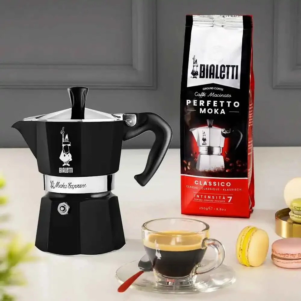 Bialetti Moka Express 6 tases 300ml kafijas aparats melns