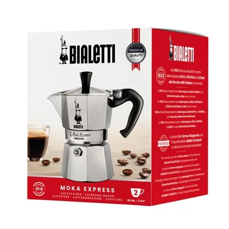 Bialetti Moka Express 2 cup 100ml kafijas aparats melns