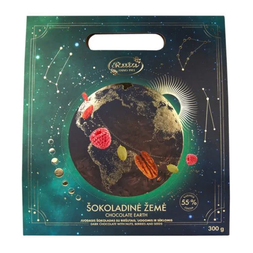 Темный шоколад (55 %) с орехами, ягодами и семенами «Шоколадная Земля», 300 г RUTA