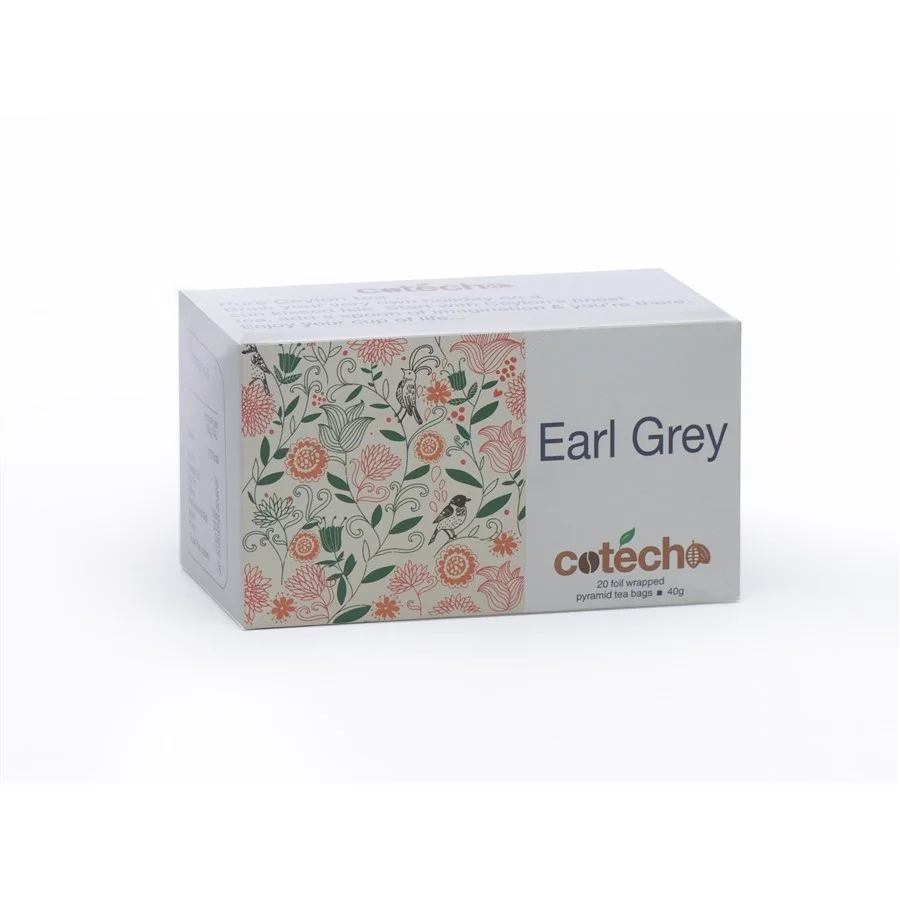 Cotecho Earl Grey melna tēja ar bergamotu 20 piramīdas 40g