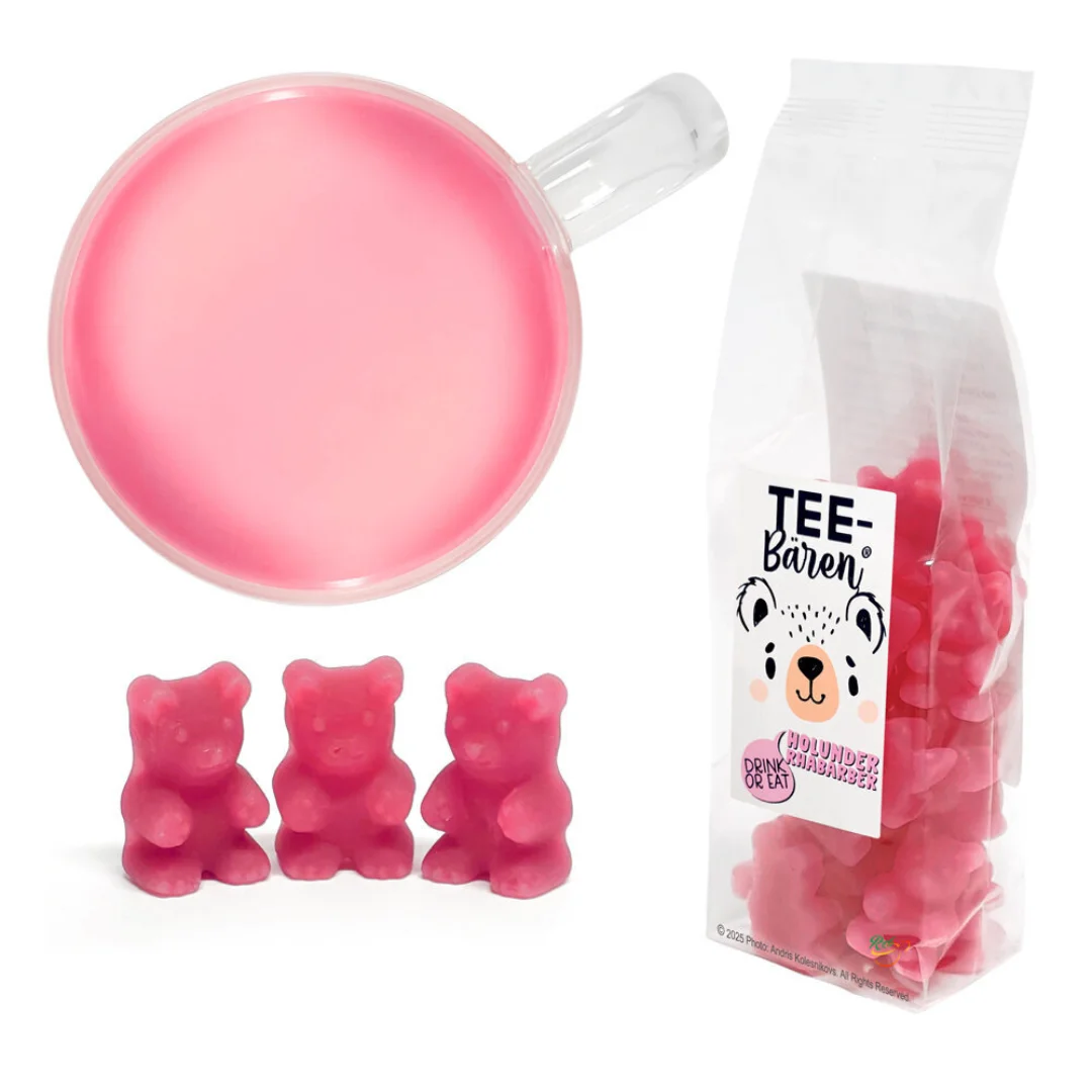 Фруктовые Чайные Mишки - со вкусом Бузины и Ревеня, 125 г