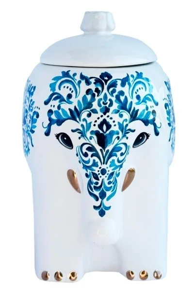 Melnā tēja keramikas burciņā ZILĀ AKVAREĻA - zilonis, 50 g