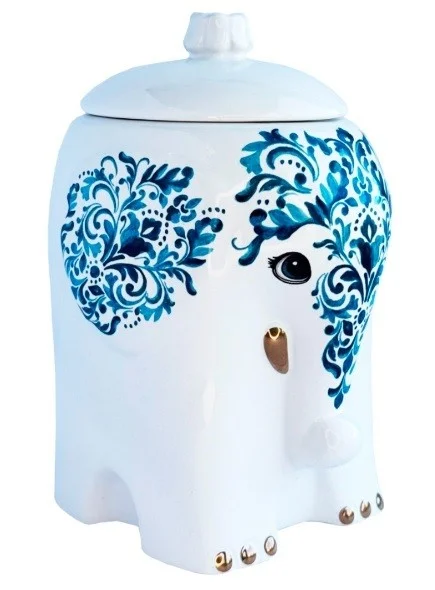 Чай чёрный в керамической банке - Слон СИНЯЯ АКВАРЕЛЬ, 50 г