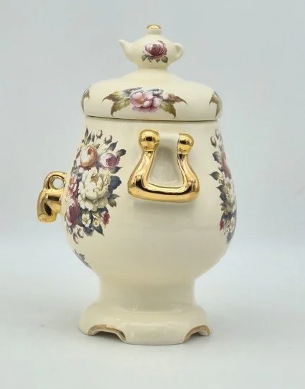 Melnā Ceilonas tēja keramikas burciņā "Krāsains Samovārs", BĒŠA, 50 g