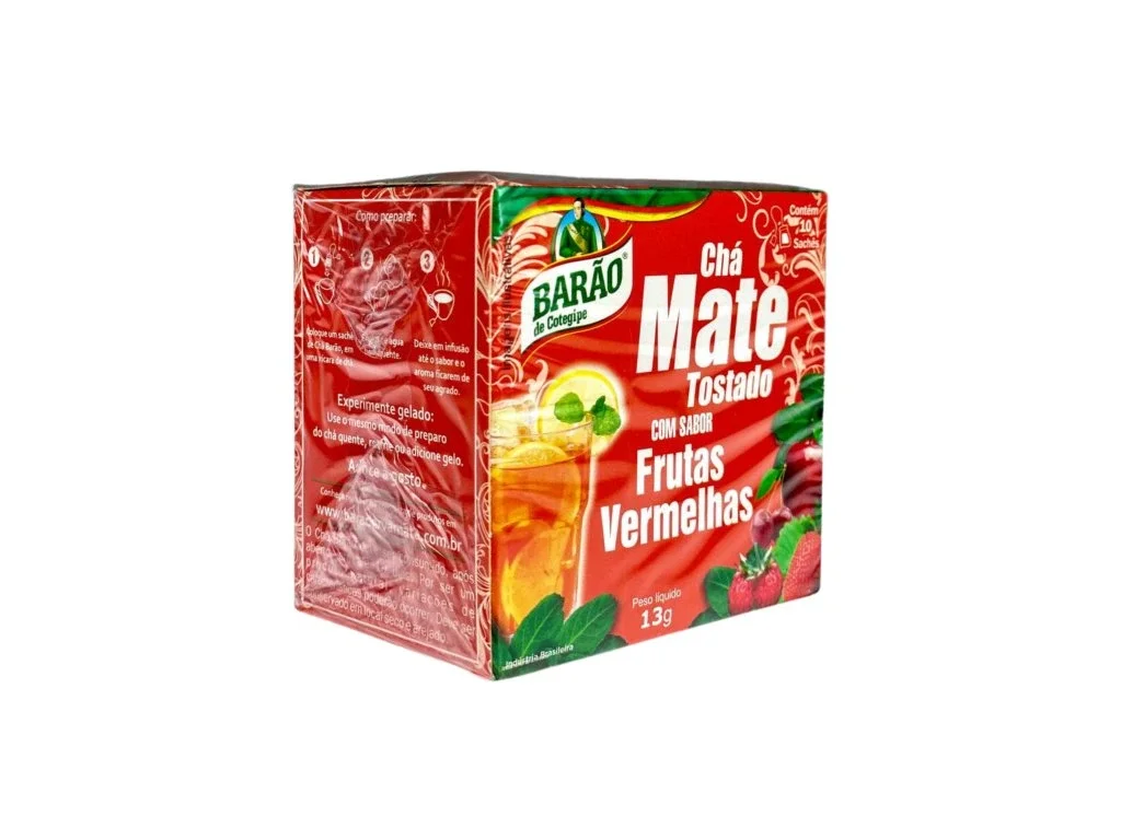 Поджаренный чай мате Barao с красными ягодами, 10 пакетиков, 13 г