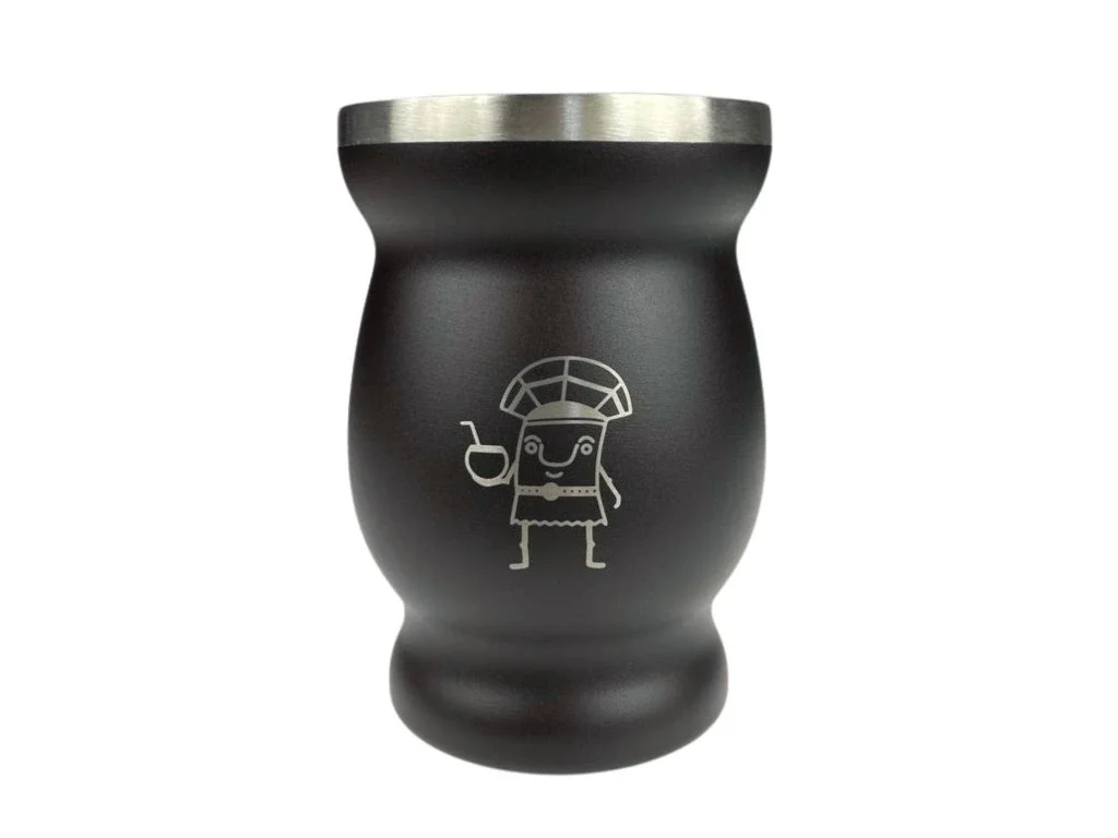 Yerbee Кружка из нержавеющей стали Calabasa, черный, 220 мл