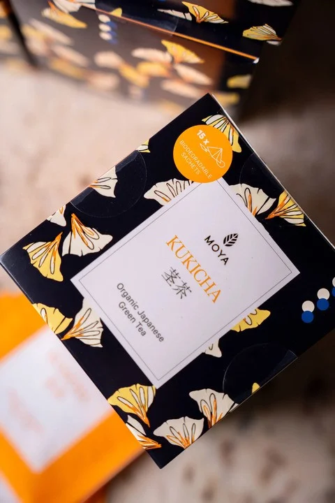 Moya Kukicha japāņu zaļā tēja piramīdas maisiņos 15 x 1,5g BIO