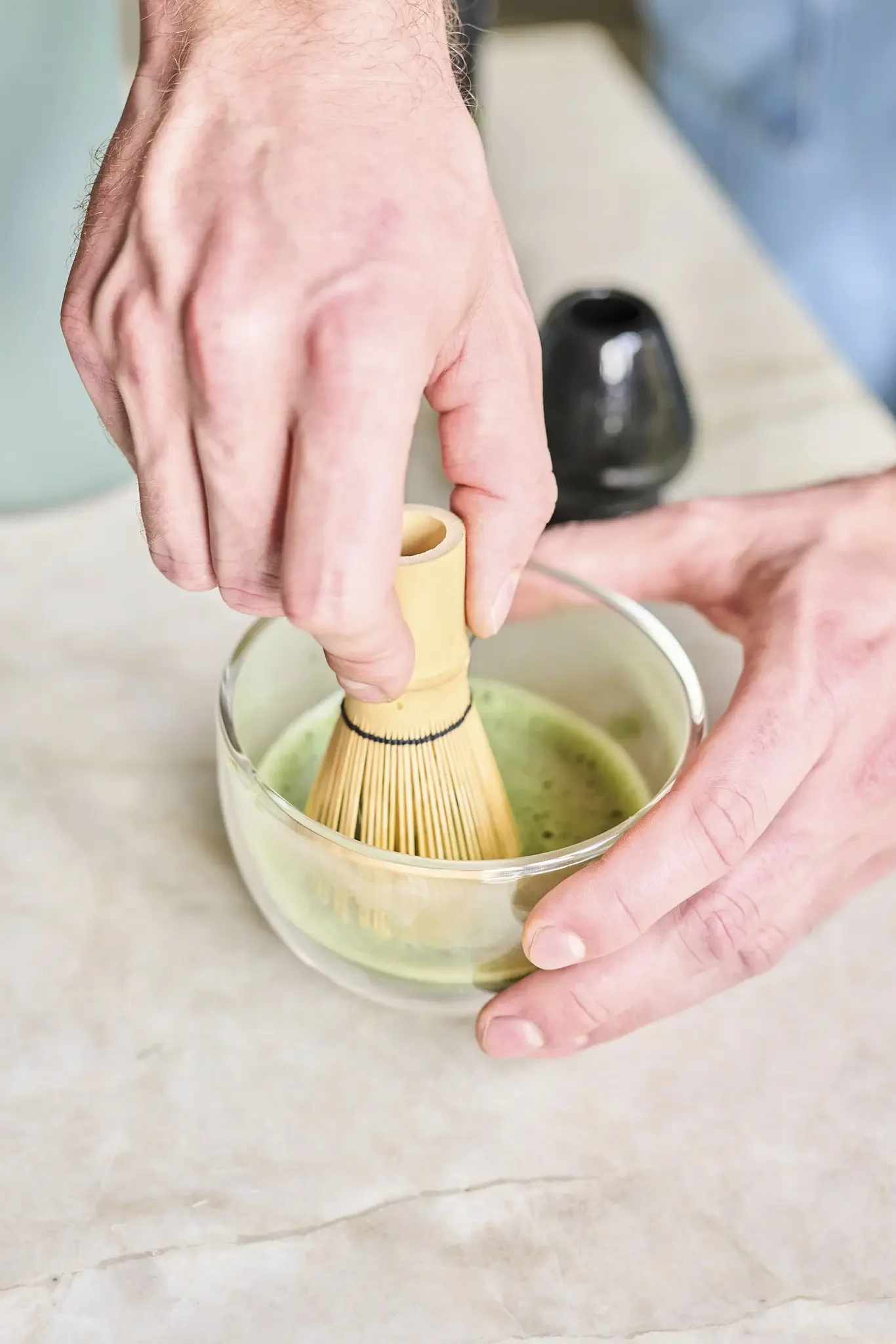 Moya Matcha Starter komplekts Traditional ar Stikla Krūzi - matča iesācējiem