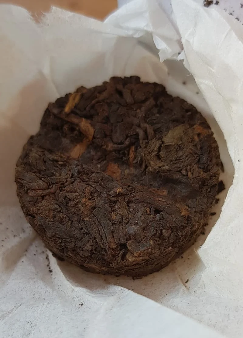 Nogatavinātas Pueras tabletes - PUERIN Shu puer, maisiņš 100 g 小沱茶