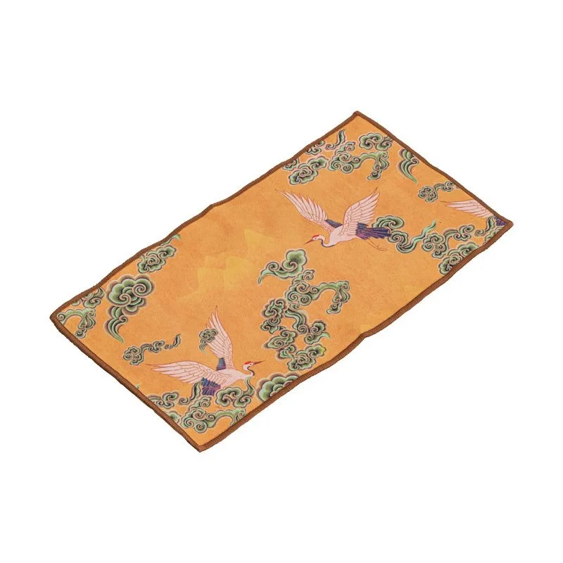 Впитывающая ткань, высококачественное плотное кухонное полотенце для китайской чайной церемонии, оранжевый цвет