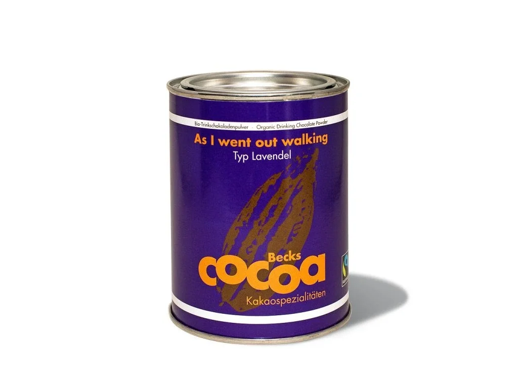 Шоколад BECKS COCOA LAVENDER Горячий питьевой с лавандой 250г био