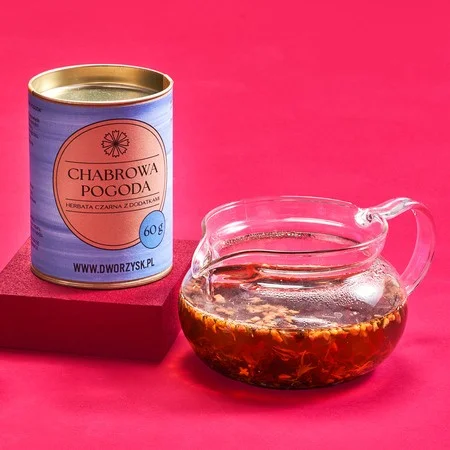 Dworzysk Chabrowa Pogoda - beramā melnā tēja ar avenēm un lavandu 60g