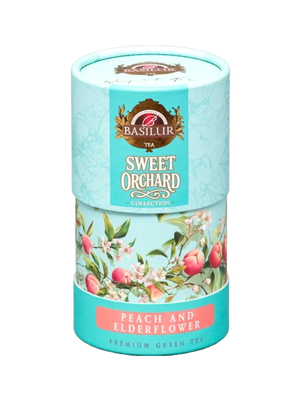 Зеленый чай, BASILUR SWEET ORCHARD, персик и бузина 75 г