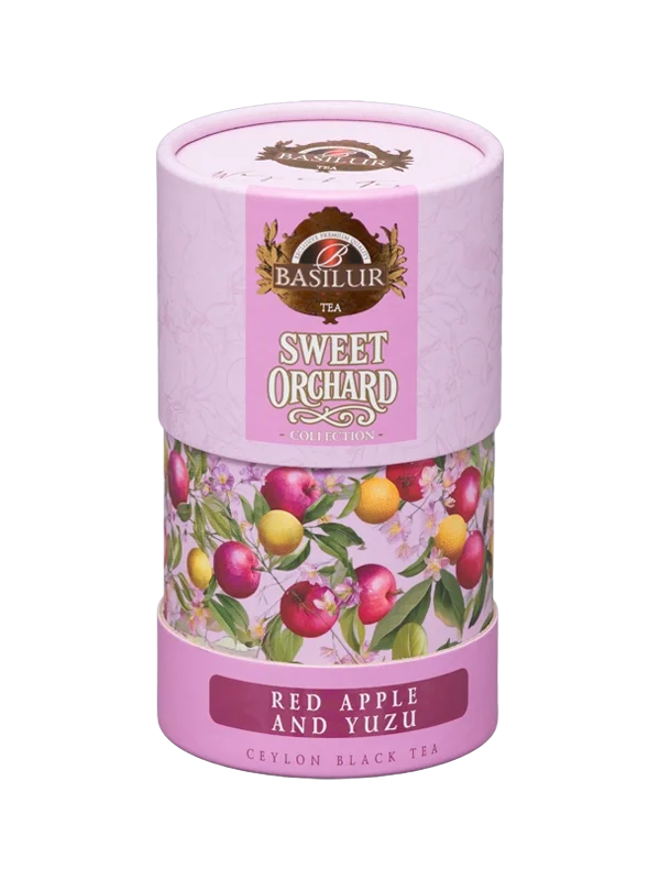 Чёрный чай BASILUR SWEET ORCHARD, КРАСНОЕ ЯБЛОКО И ЮЗУ 75 г