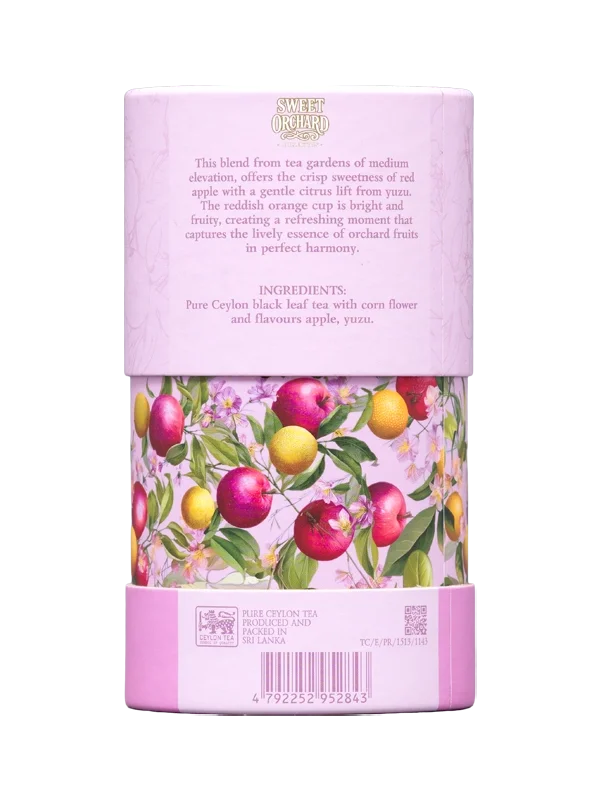 Melnā tēja BASILUR SWEET ORCHARD SARKANS ĀBOLS UN JŪZU 75g