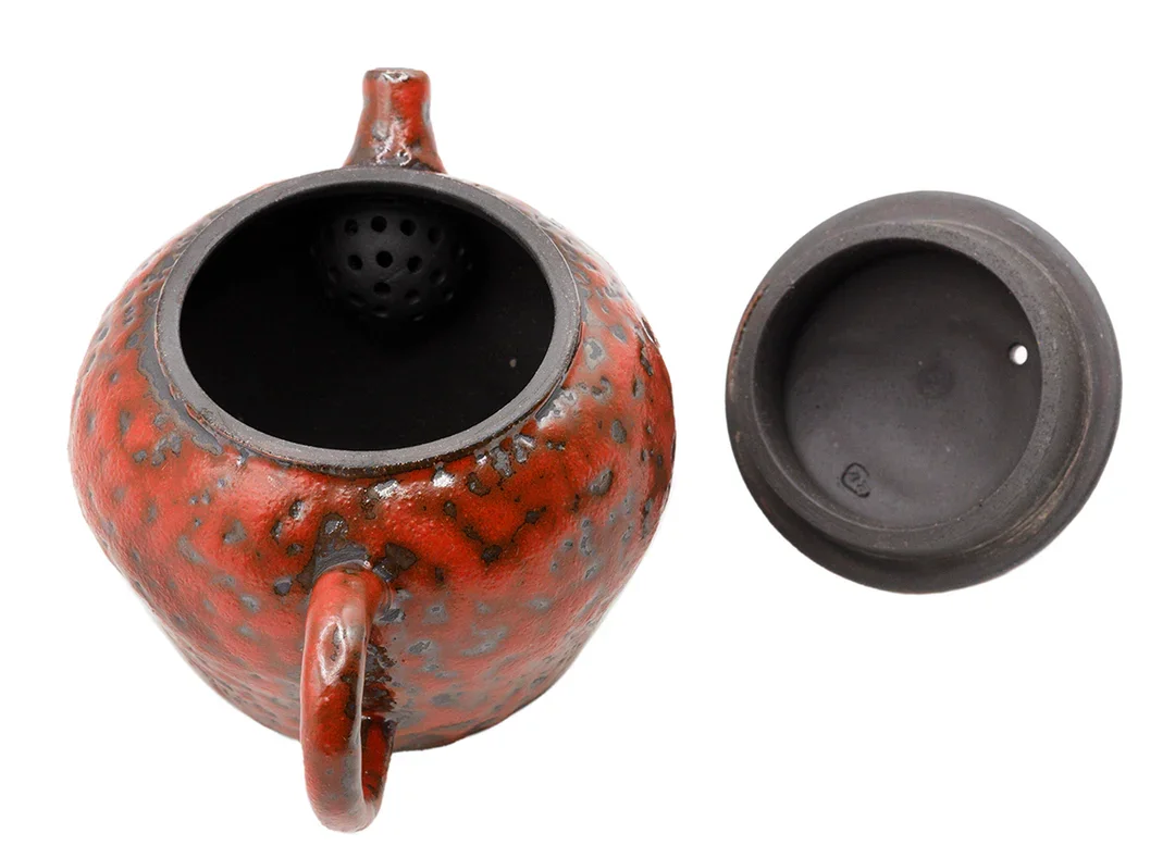 Кораллово-красный Керамический чайник № 93465, 170 мл