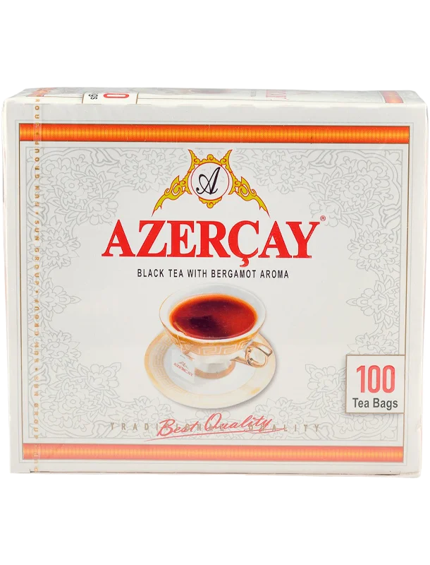 Azercay Чай чёрный с ароматом бергамота 200 г, 100 пакетиков