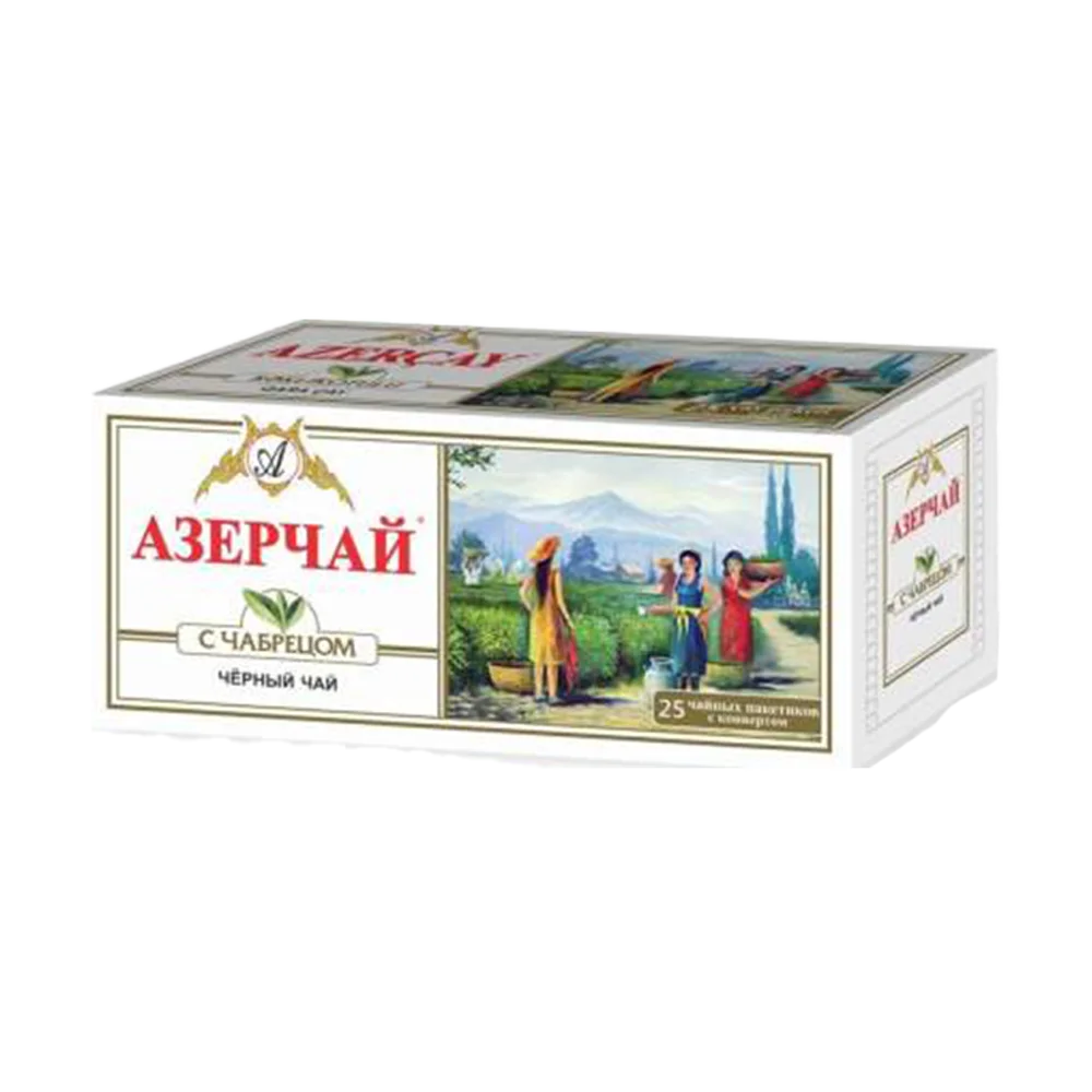 Azercay Черный чай с тимьяном в пакетиках, 50 г