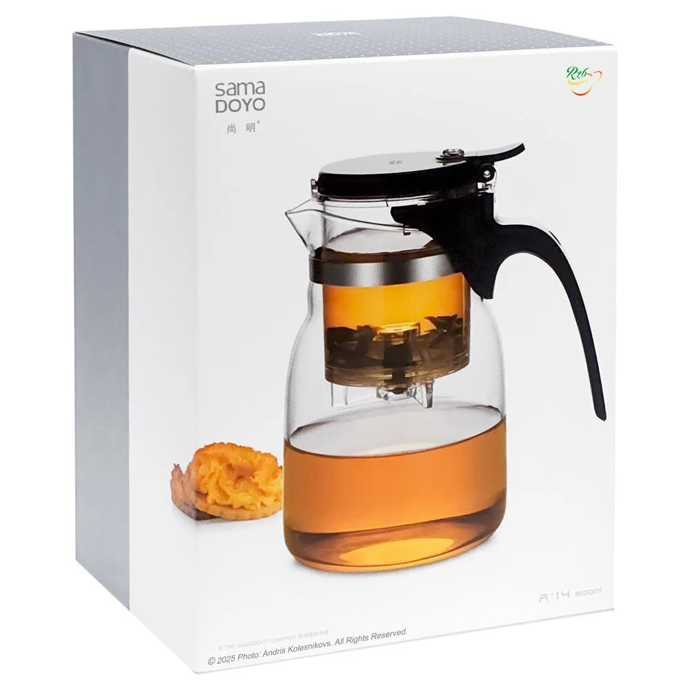 Samadoyo заварочный чайник с кнопкой для слива Модель A14 Premium класса, 900 мл