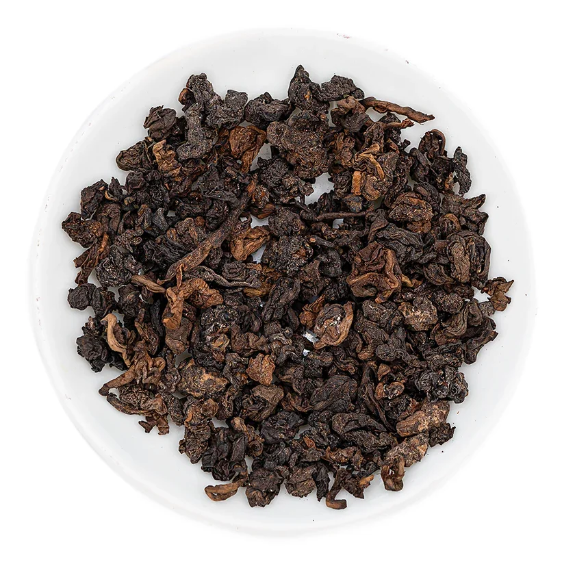 Tumšā vulunas tēja Dark Nectar Oolong (Shu Cha Liubao Tie Guanyin Jinxuan) 7g