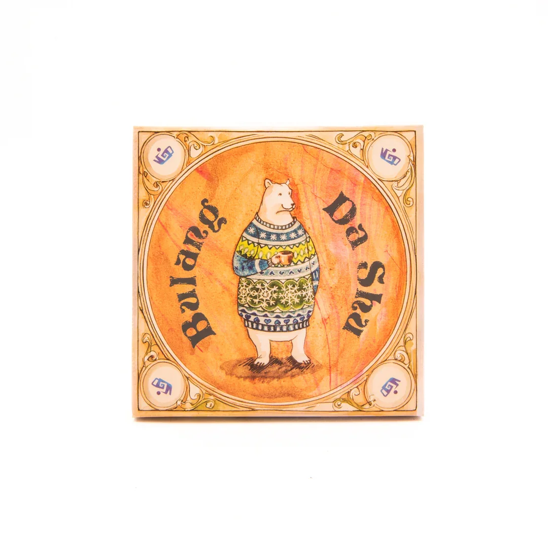 Чай Пуэр БУЛАН ДА ШУ премиальный, 100 г чайный кирпичик