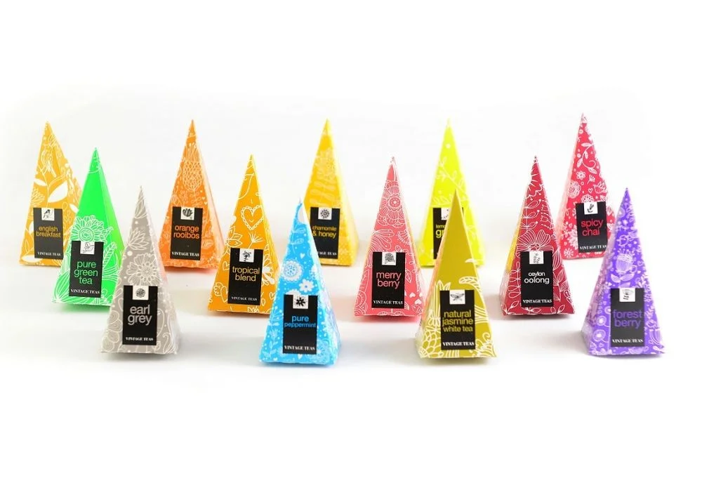 Vintage Teas Myriad Collection Pyramid dažādu tēju kolekcija piramīda maisiņā 40 gab.x 2,5g