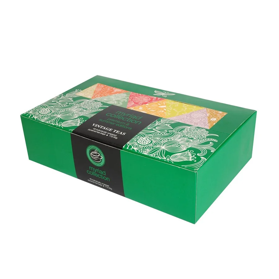 Vintage Teas Myriad Collection Pyramid dažādu tēju kolekcija piramīda maisiņā 40 gab.x 2,5g