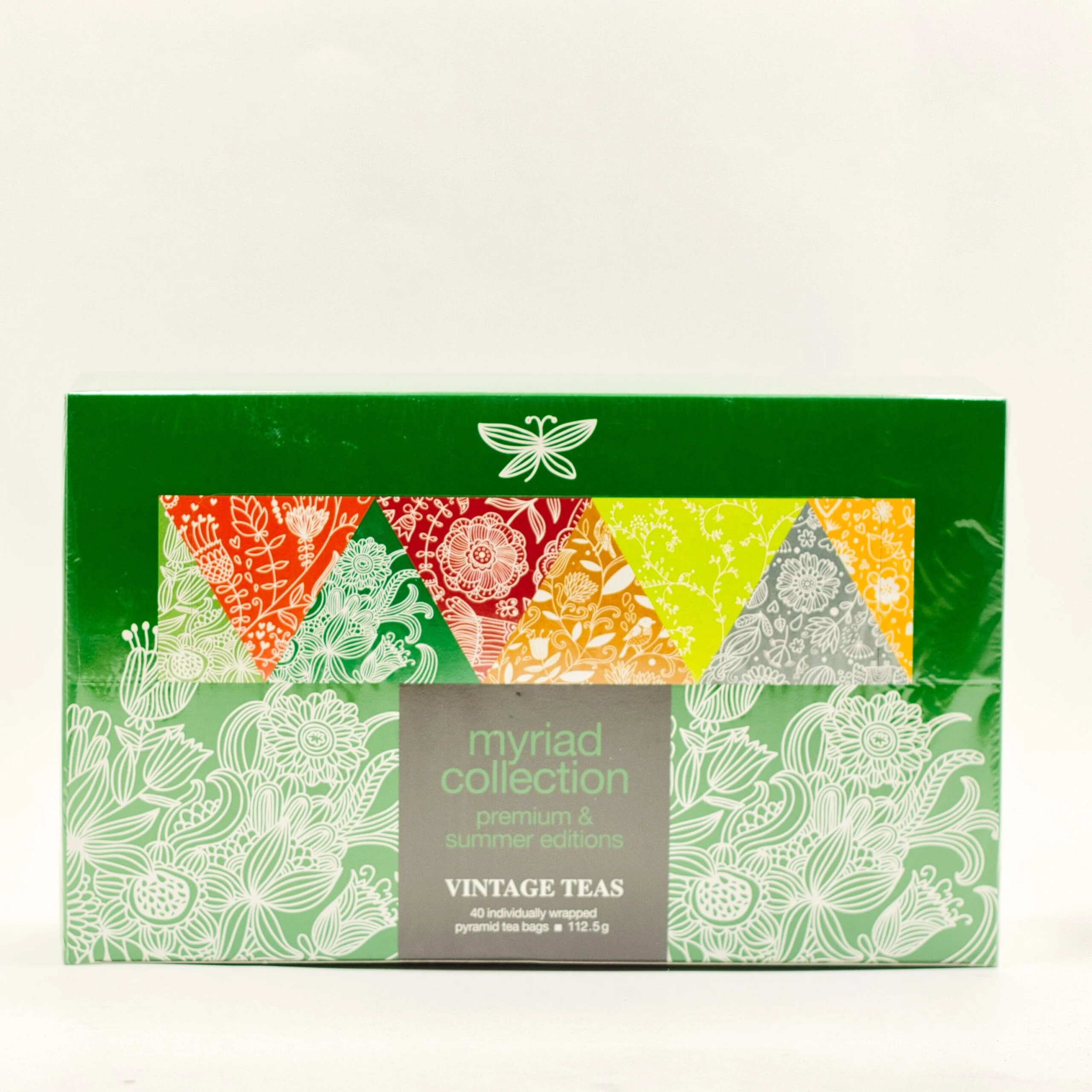 Vintage Teas Myriad Collection Pyramid dažādu tēju kolekcija piramīda maisiņā 40 gab.x 2,5g