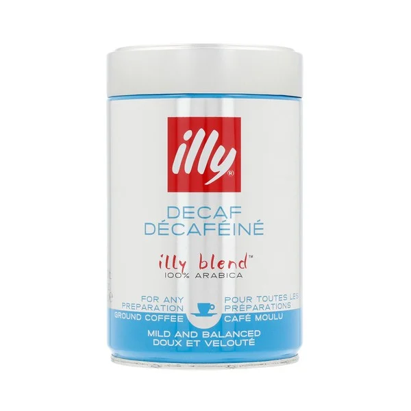 Молотый кофе Illy Espresso Decaffeinato 250g без кофеина